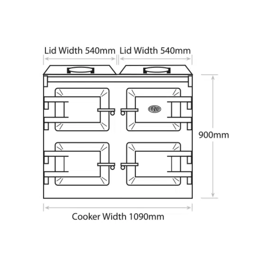 Everhot 110+ Series 110cm Electric Cast Iron Range Cooker - Carvers Interiors - Everhot