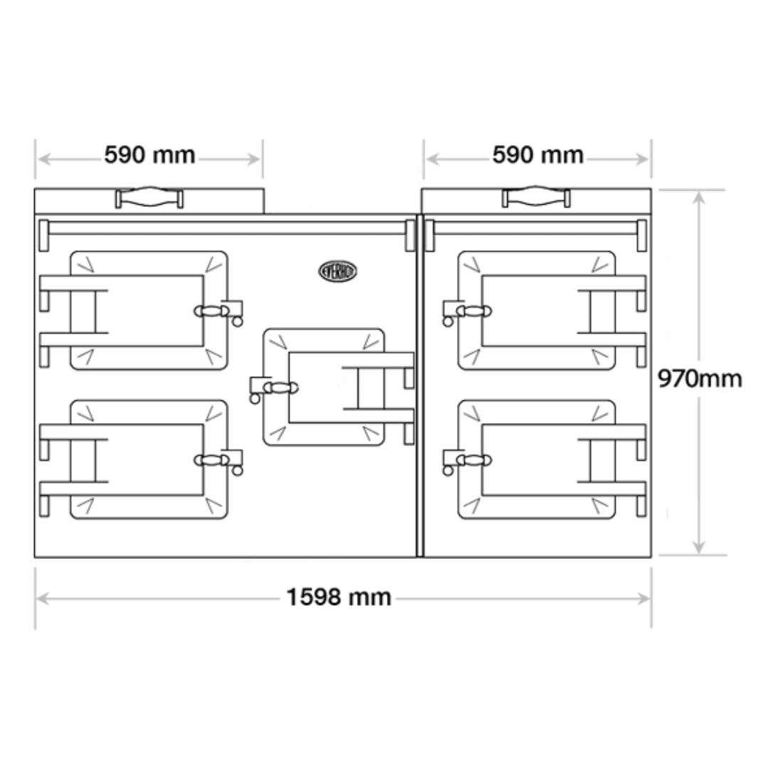 Everhot 160i Series 160cm Induction Cast Iron Range Cooker - Carvers Interiors - Everhot