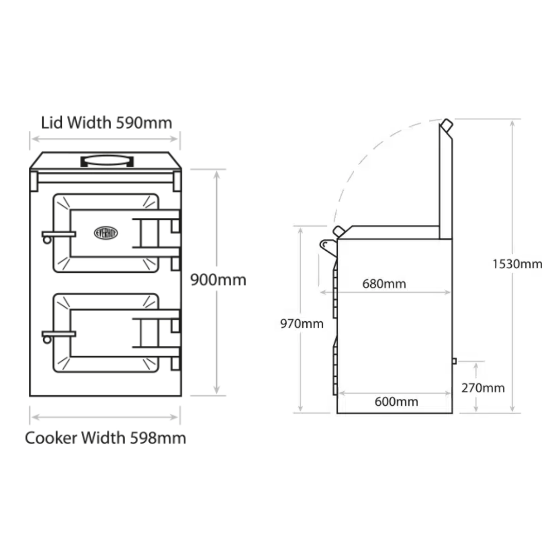 Everhot 60 Series 60cm Electric Cast Iron Range Cooker - Carvers Interiors - Everhot