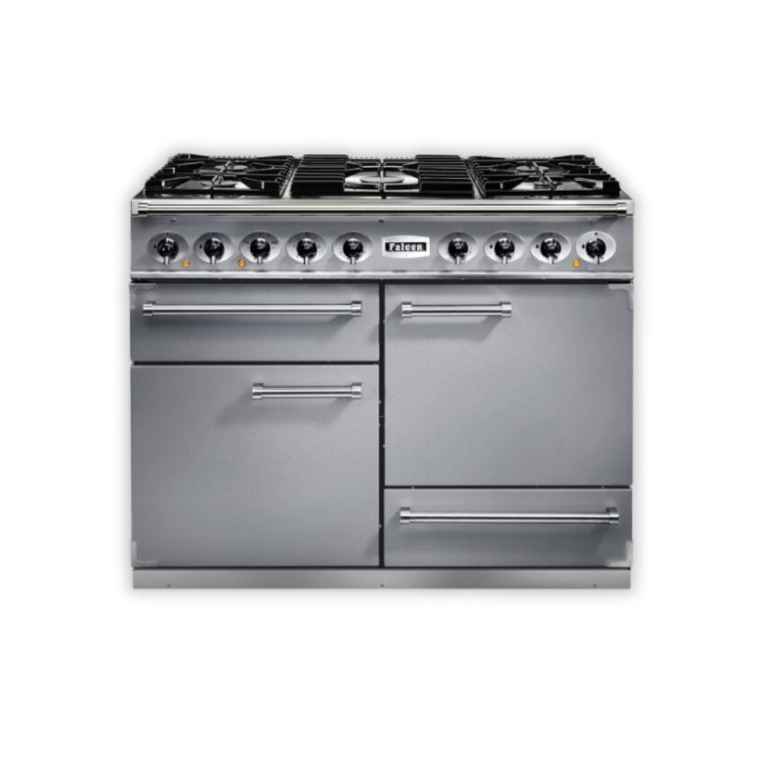 Ex - Display - Falcon Deluxe - 1092mm - Dual Fuel Range Cooker - Fawn - Carvers Interiors - Carvers Interior