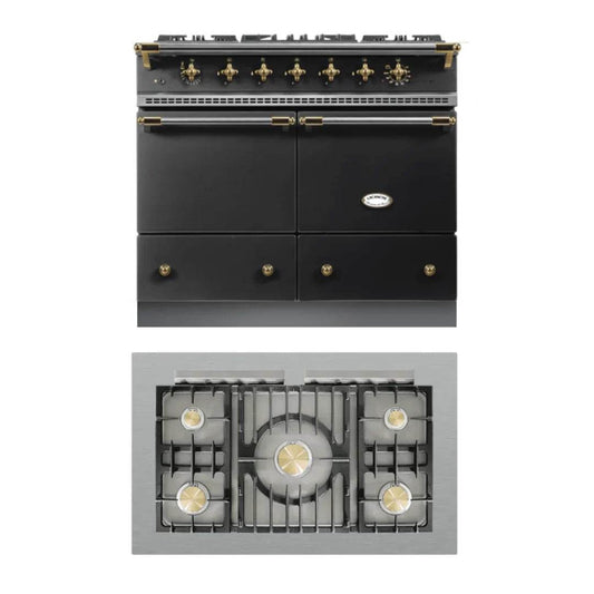 Lacanche Cluny Classic 1000mm Range Cooker - Anthracite/Brass - Carvers Interiors - Cookers and Bathroom Showroom Wolverhampton