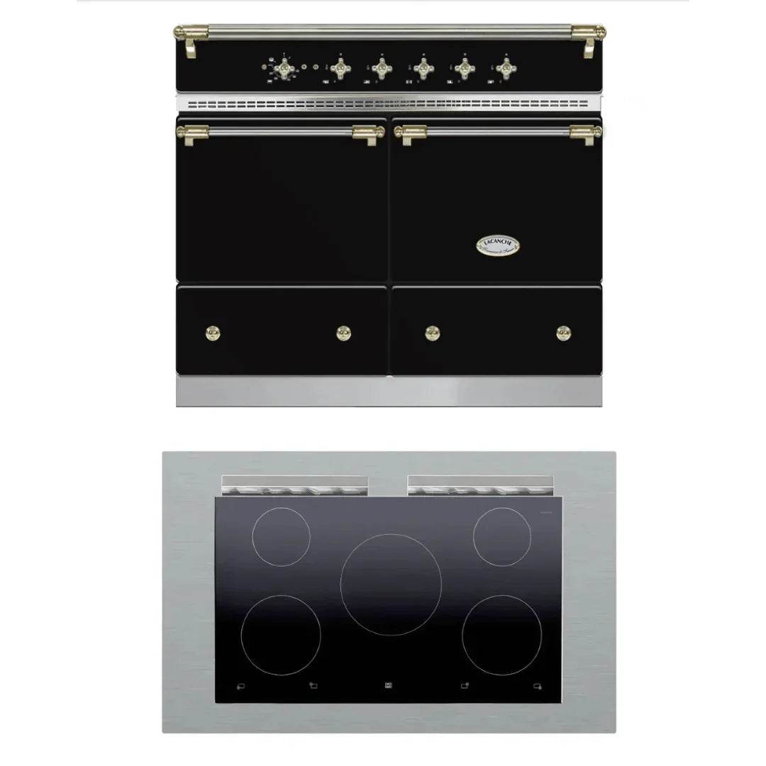 Lacanche Cluny Classic 1000mm Range Cooker - Black Gloss/Brass - Carvers Interiors - Lacanche