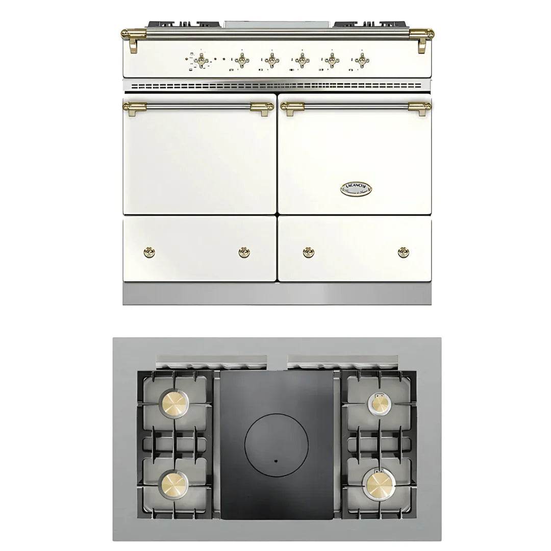 Lacanche Cluny Classic 1000mm Range Cooker - Chantilly/Brass - Carvers Interiors - Lacanche