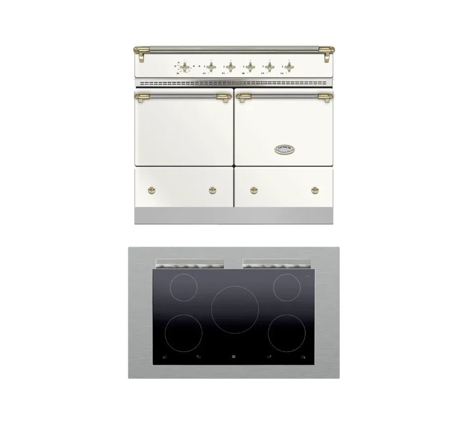 Lacanche Cluny Classic 1000mm Range Cooker - Chantilly/Brass (Induction Hob) - ESTIMATED JANUARY - Carvers Interiors - Lacanche