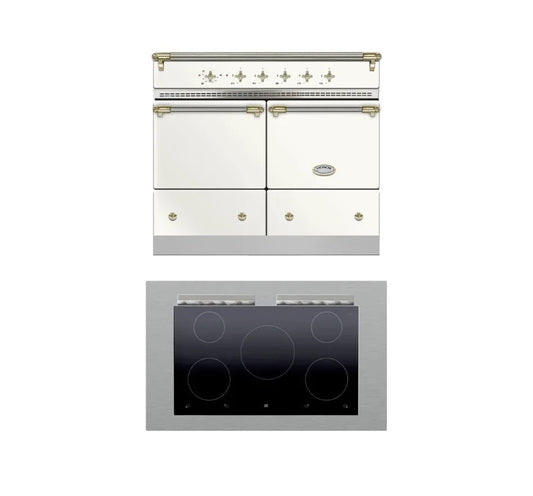 Lacanche Cluny Classic 1000mm Range Cooker - Chantilly/Brass (Induction Hob) - ESTIMATED JANUARY - Carvers Interiors - Lacanche