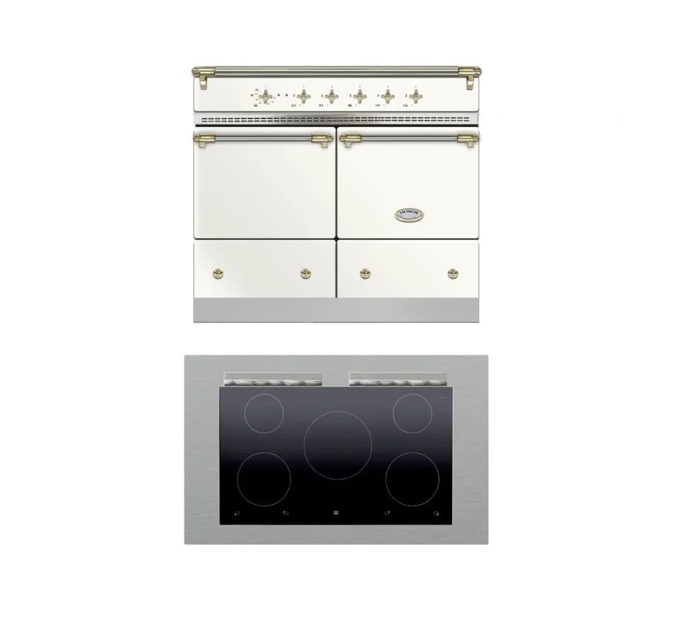 Lacanche Cluny Classic 1000mm Range Cooker - Chantilly/Brass (Induction Hob) - ESTIMATED JANUARY - Carvers Interiors - Lacanche