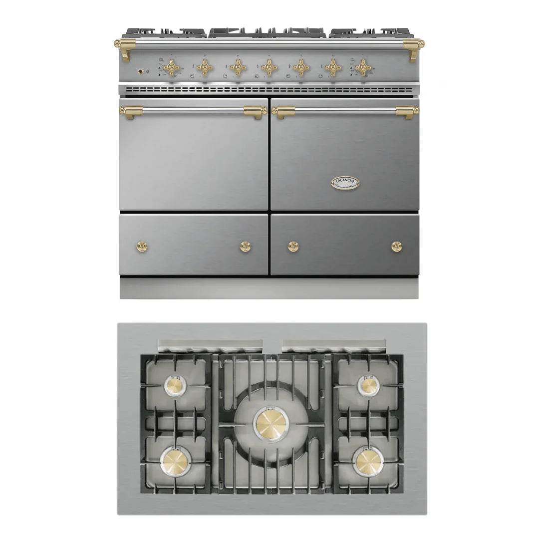 Lacanche Cluny Classic 1000mm Range Cooker - Stainless Steel/Brass - Carvers Interiors - Lacanche