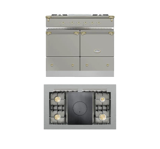 Lacanche Cluny Classic 1000mm Range Cooker - Stainless Steel/Brass (Traditional Hob)- ESTIMATED DECEMBER - Carvers Interiors - Lacanche