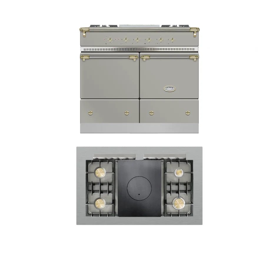 Lacanche Cluny Classic 1000mm Range Cooker - Stainless Steel/Brass (Traditional Hob)- ESTIMATED DECEMBER - Carvers Interiors - Lacanche