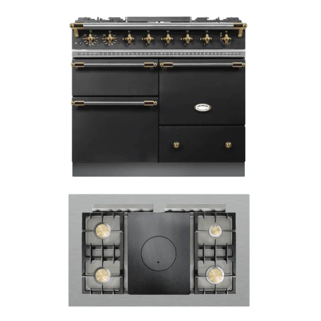 Lacanche Macon Classic 1000mm Range Cooker - Anthracite/Brass - Carvers Interiors - Cookers and Bathroom Showroom Wolverhampton