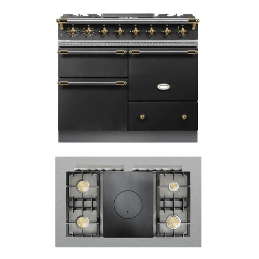 Lacanche Macon Classic 1000mm Range Cooker - Anthracite/Brass - Carvers Interiors - Cookers and Bathroom Showroom Wolverhampton