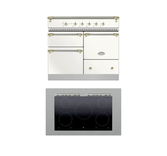 Lacanche Macon Classic 1000mm Range Cooker - Chantilly/Brass (Induction Hob) - ESTIMATED JANUARY - Carvers Interiors - Lacanche