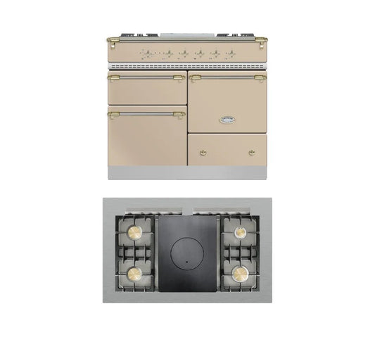 Lacanche Macon Classic 1000mm Range Cooker - Frangipane/Brass (Traditional Hob) - ESTIMATED DECEMBER - Carvers Interiors - Lacanche