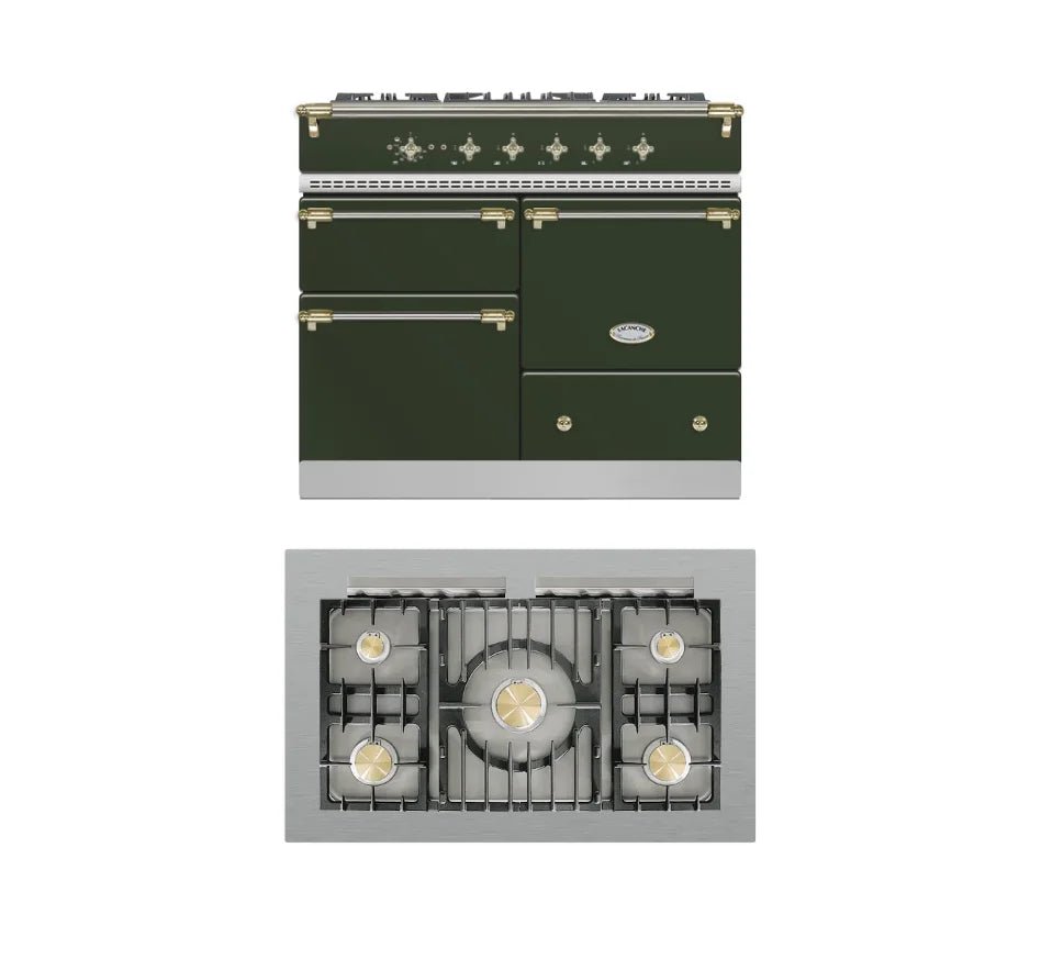Lacanche Macon Classic 1000mm Range Cooker - Green/Brass - ESTIMATED DECEMBER - Carvers Interiors - Lacanche