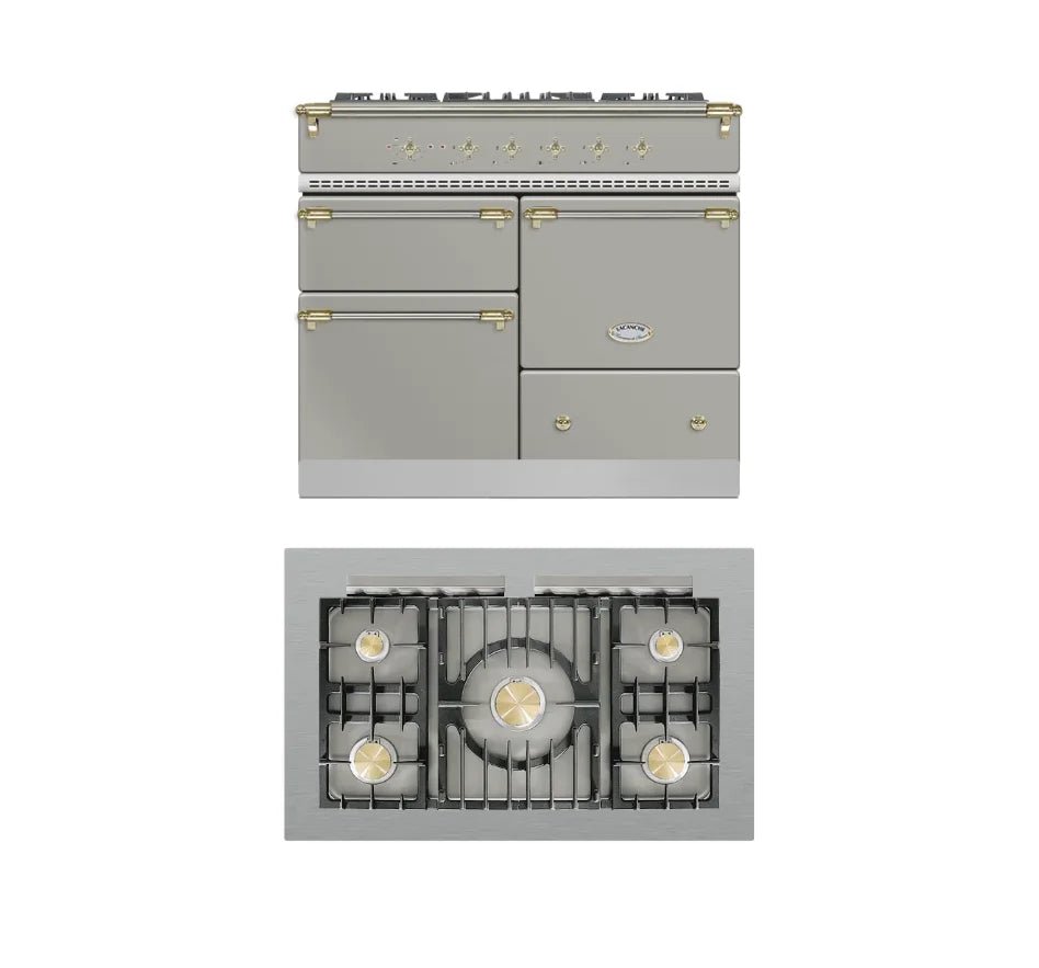 Lacanche Macon Classic 1000mm Range Cooker - Stainless Steel/Brass - ESTIMATED DECEMBER - Carvers Interiors - Lacanche