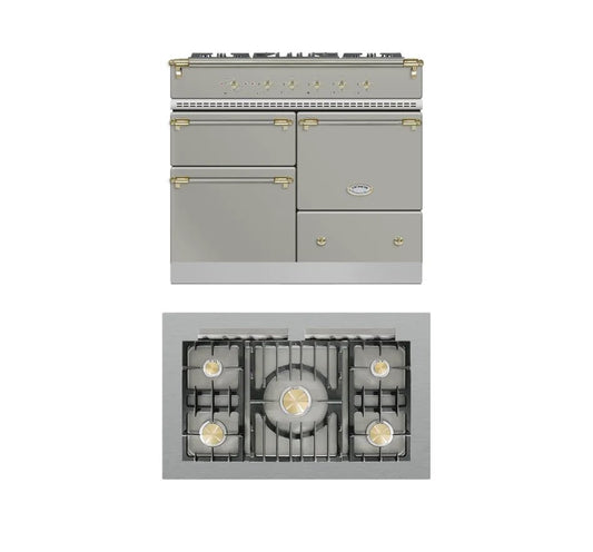 Lacanche Macon Classic 1000mm Range Cooker - Stainless Steel/Brass - ESTIMATED DECEMBER - Carvers Interiors - Lacanche