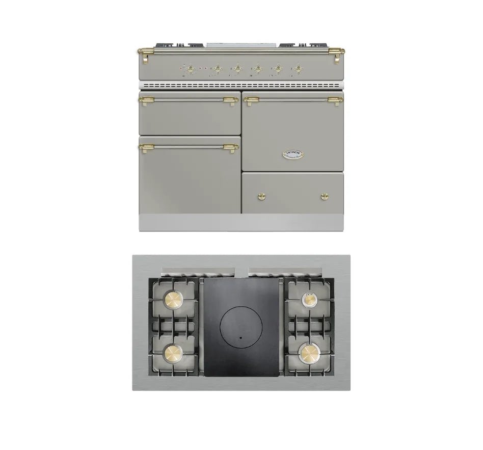Lacanche Macon Classic 1000mm Range Cooker - Stainless Steel/Brass (Traditional Hob) - ESTIMATED DECEMBER - Carvers Interiors - Lacanche