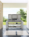 Lacanche Open' Cook - 1500mm Wide Integrated Hob with Enamelled Plancha - Outdoor Kitchen - Carvers Interiors