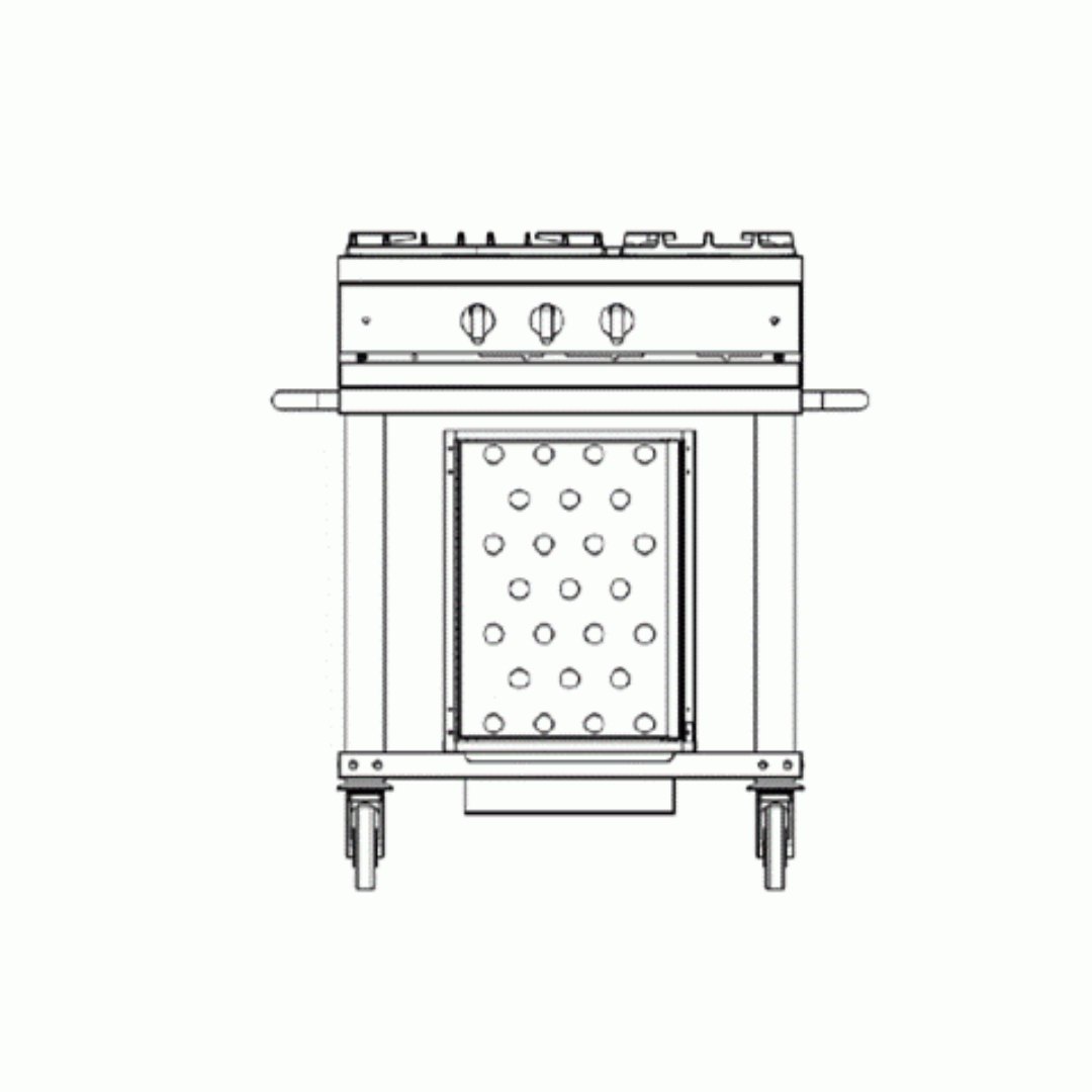 Lacanche Open&#39; Cook - 3 Burner Mobile Hob Module - Outdoor - Carvers Interiors - Carvers Interior