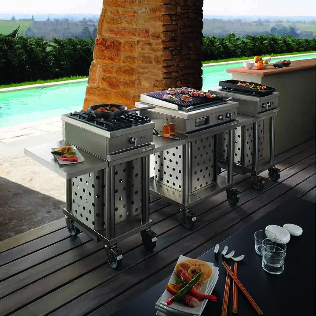 Lacanche Open' Cook - 3 Burner Mobile Hob Module - Outdoor - Carvers Interiors - Carvers Interior