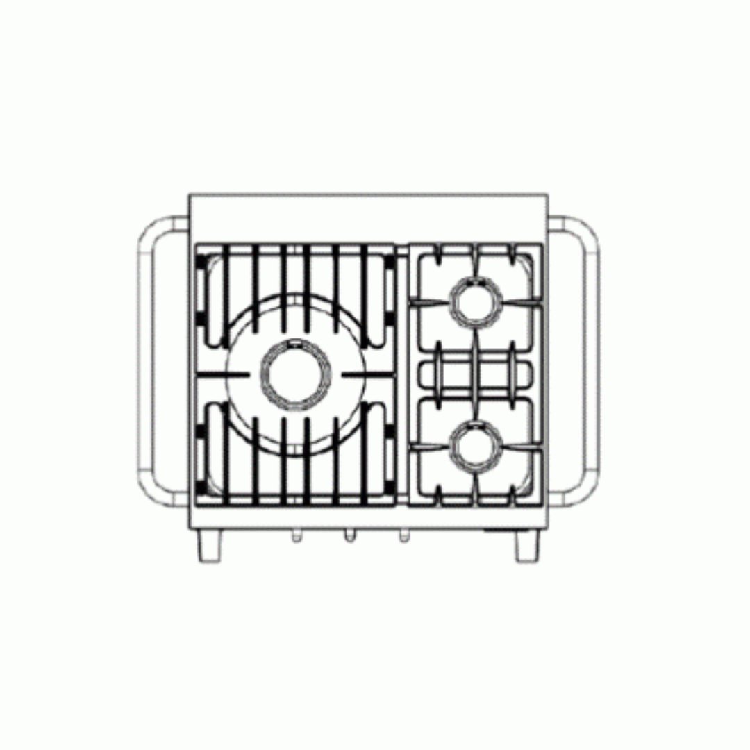 Lacanche Open' Cook - 3 Burner Mobile Hob Module - Outdoor - Carvers Interiors - Carvers Interior