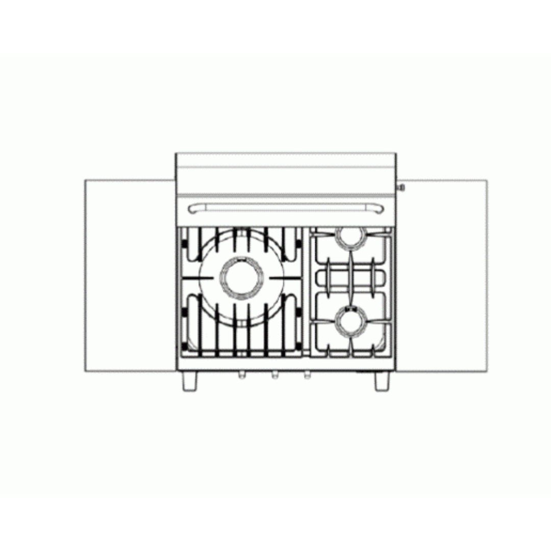 Lacanche Open&#39; Cook - 3 Burner Mobile Hob Module Outdoor Kitchen - Carvers Interiors