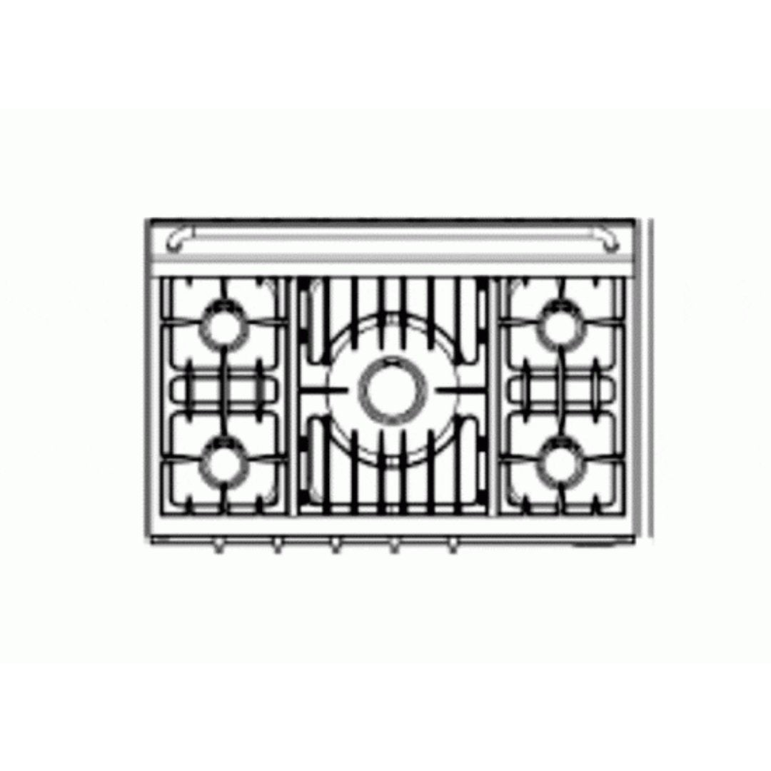 Lacanche Open&#39; Cook - Integrated 5kW Burners Hob with Lid - Outdoor Kitchen - Carvers Interiors