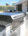 Lacanche Open' Cook - Integrated Gas Plancha and 5kW Burners Hob with Lid - Outdoor - Carvers Interiors - Carvers Interior