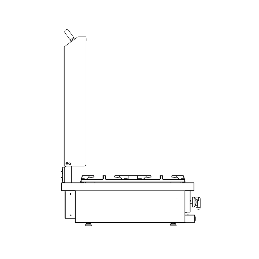 Lacanche Open&#39; Cook - Integrated Two 3 kW Burners Hob with Lid - Outdoor Kitchen - Carvers Interiors