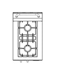 Lacanche Open' Cook - Integrated Two 3 kW Burners Hob with Lid - Outdoor Kitchen - Carvers Interiors