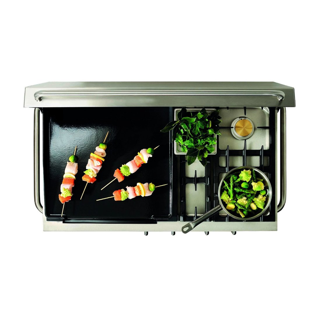 Lacanche Open&#39; Cook - Plancha And 5 kW Burner Mobile Hob Module - Outdoor Kitchen - Carvers Interiors