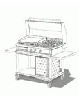 Lacanche Open' Cook - Plancha And 5 kW Burner Mobile Hob Module - Outdoor Kitchen - Carvers Interiors