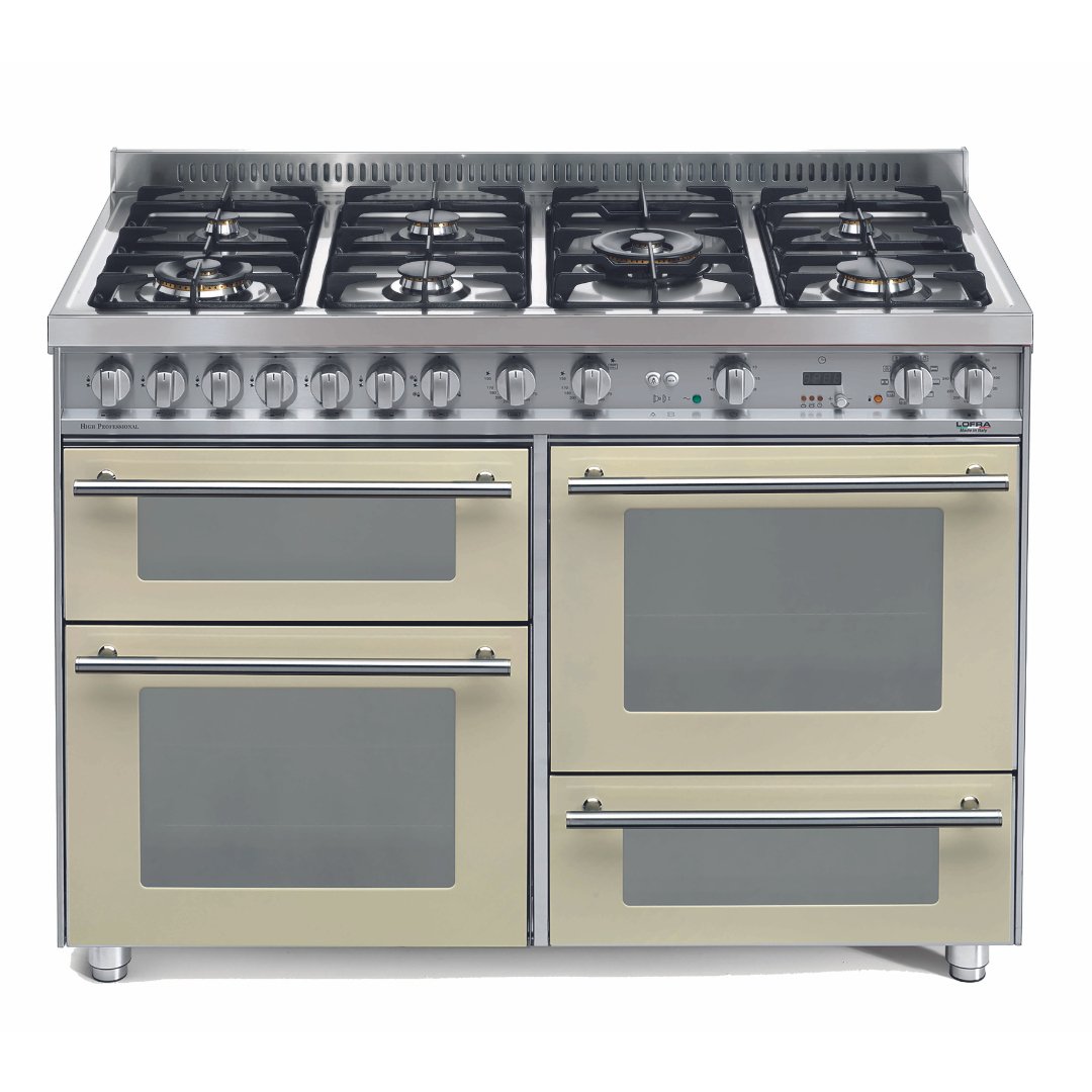 Lofra - Professional 120 cm Triple Electric Oven Dual Fuel Range Cooker - Ivory White - Carvers Interiors - Carvers Interior