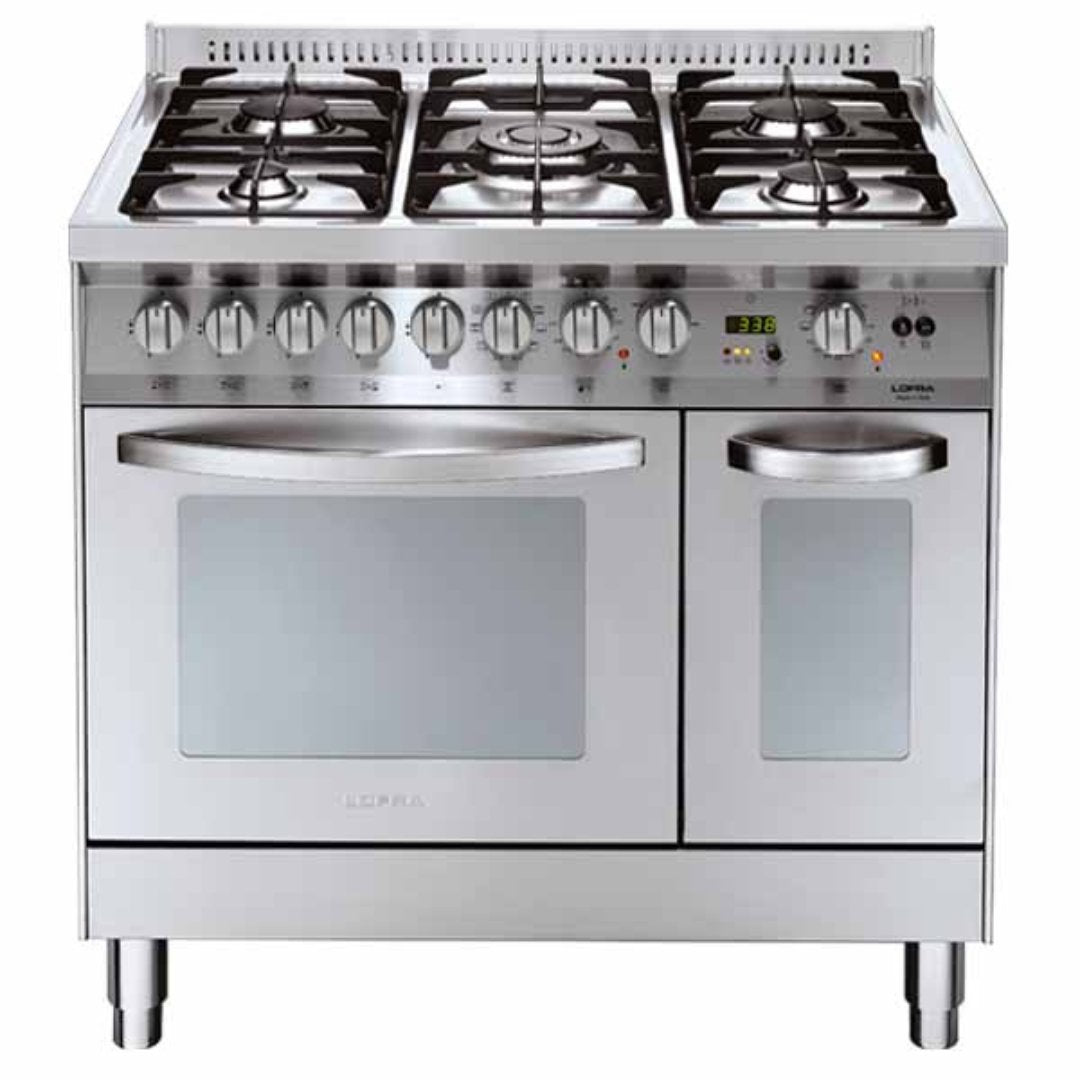 Lofra - Professional 90 cm 5 - Burner Double Oven Gas Range Cooker - Stainless Steel - Carvers Interiors - Carvers Interior