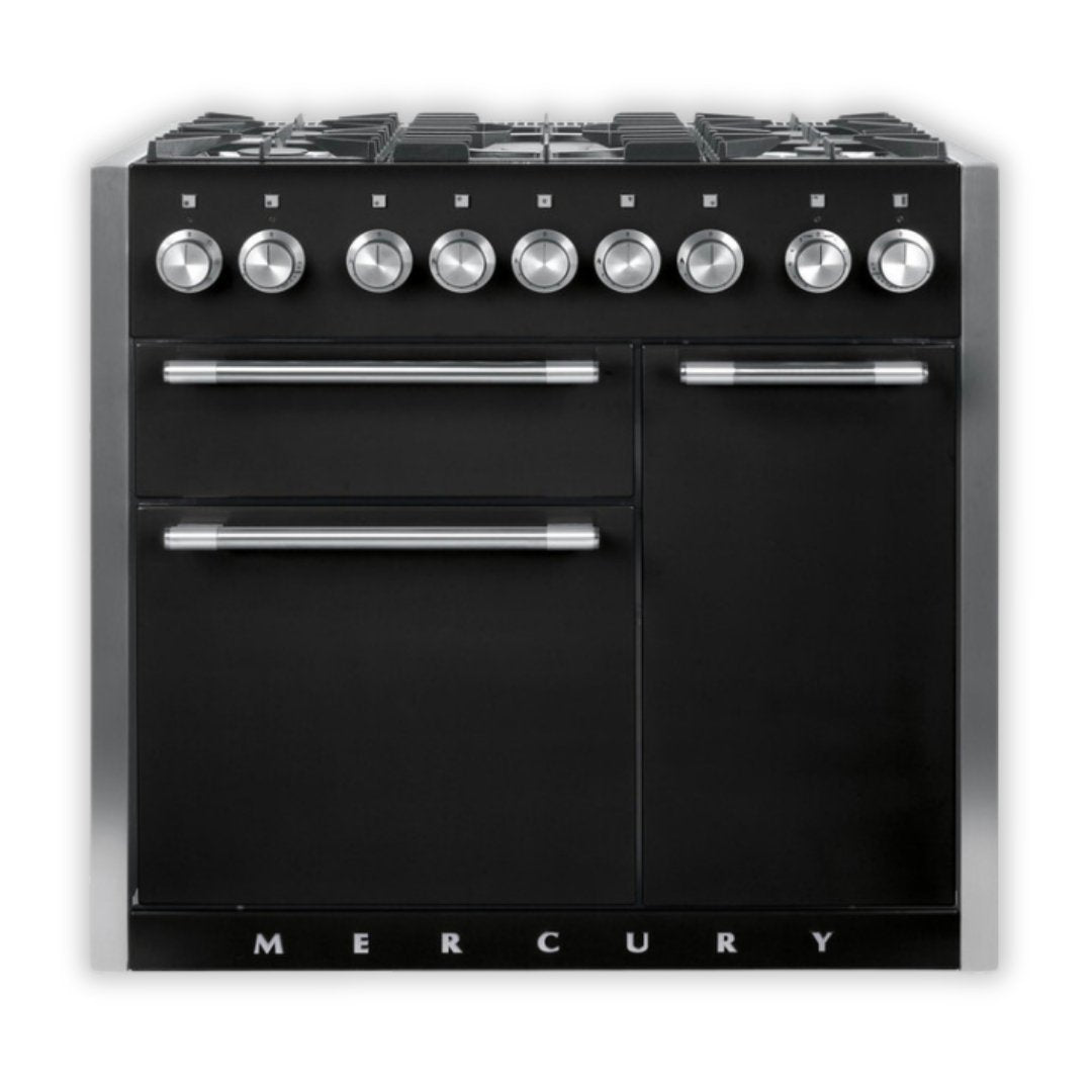 Mercury 1000 Dual Fuel Range Cooker - Ash Black - Carvers Interiors - Carvers Interior