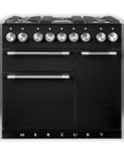 Mercury 1000 Dual Fuel Range Cooker - Ash Black - Carvers Interiors - Carvers Interior