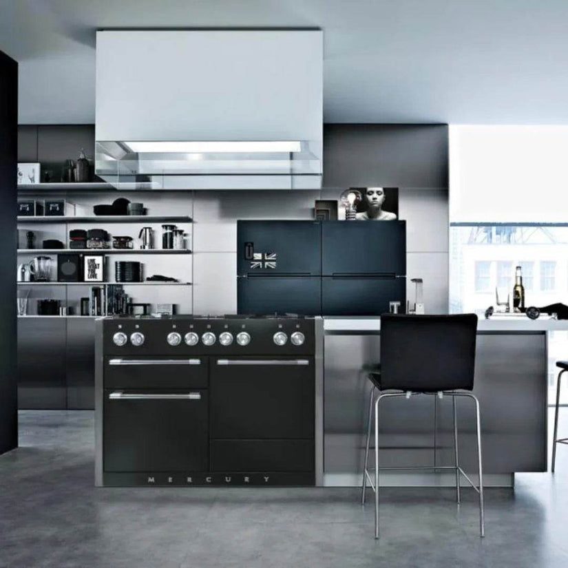 Mercury 1000 Dual Fuel Range Cooker-Blueberry-Available Now-Ex-Display - Carvers Interiors - Cookers and Bathroom Showroom Wolverhampton