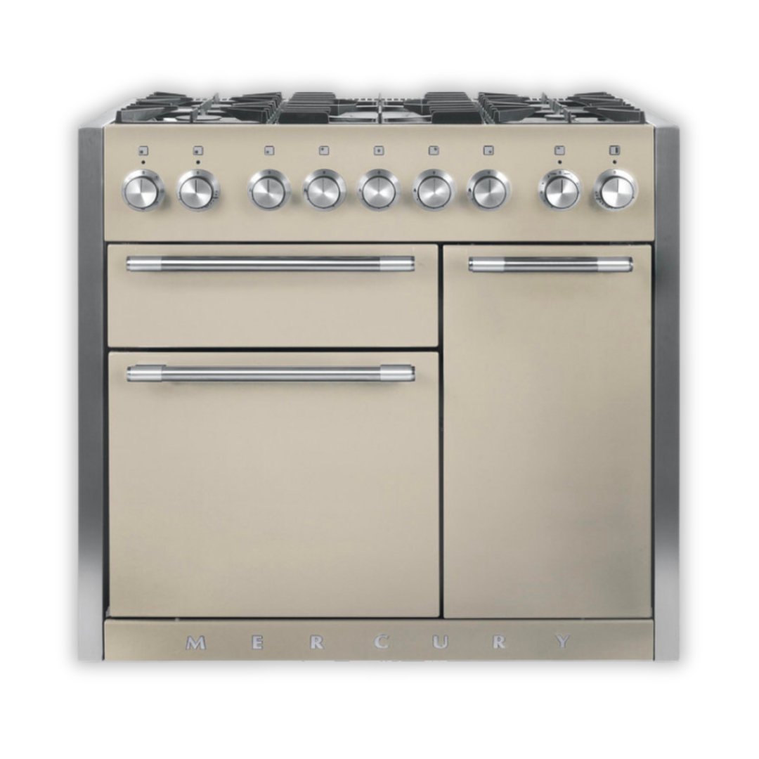 Mercury 1000 Dual Fuel Range Cooker - Oyster - Carvers Interiors - Carvers Interior