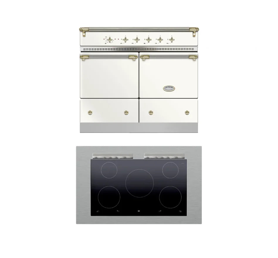 Lacanche Cluny Classic 1000mm Range Cooker - Chantilly/Brass (Induction Hob) - ESTIMATED JANUARY