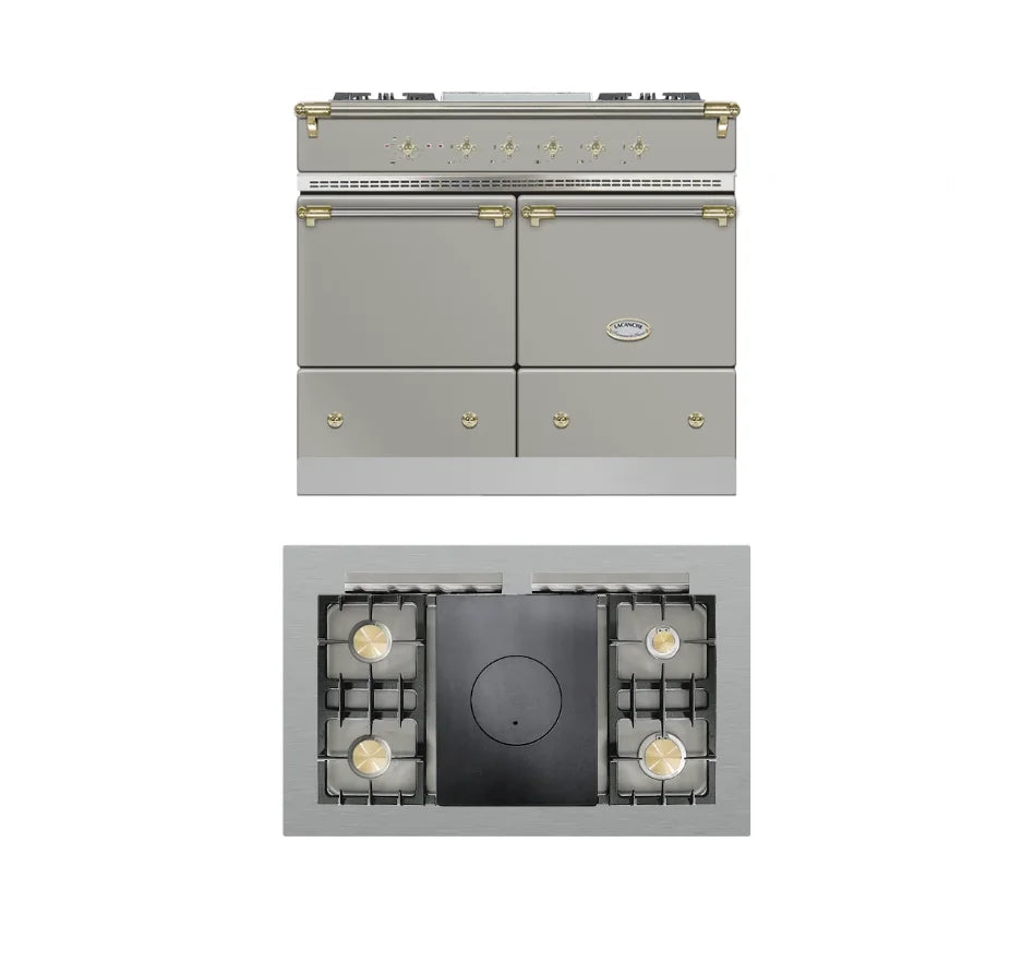 Lacanche Cluny Classic 1000mm Range Cooker - Stainless Steel/Brass (Traditional Hob)- ESTIMATED DECEMBER