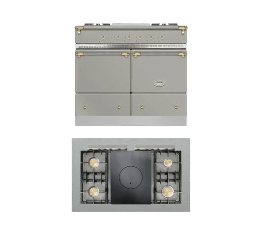Lacanche Cluny Classic 1000mm Range Cooker - Stainless Steel/Brass (Traditional Hob)- ESTIMATED DECEMBER