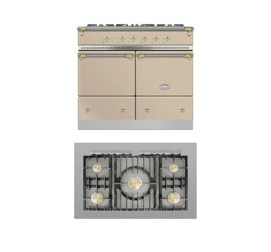 Lacanche Cluny Classic 1000mm Range Cooker - Frangipane/Brass - ESTIMATED DECEMBER