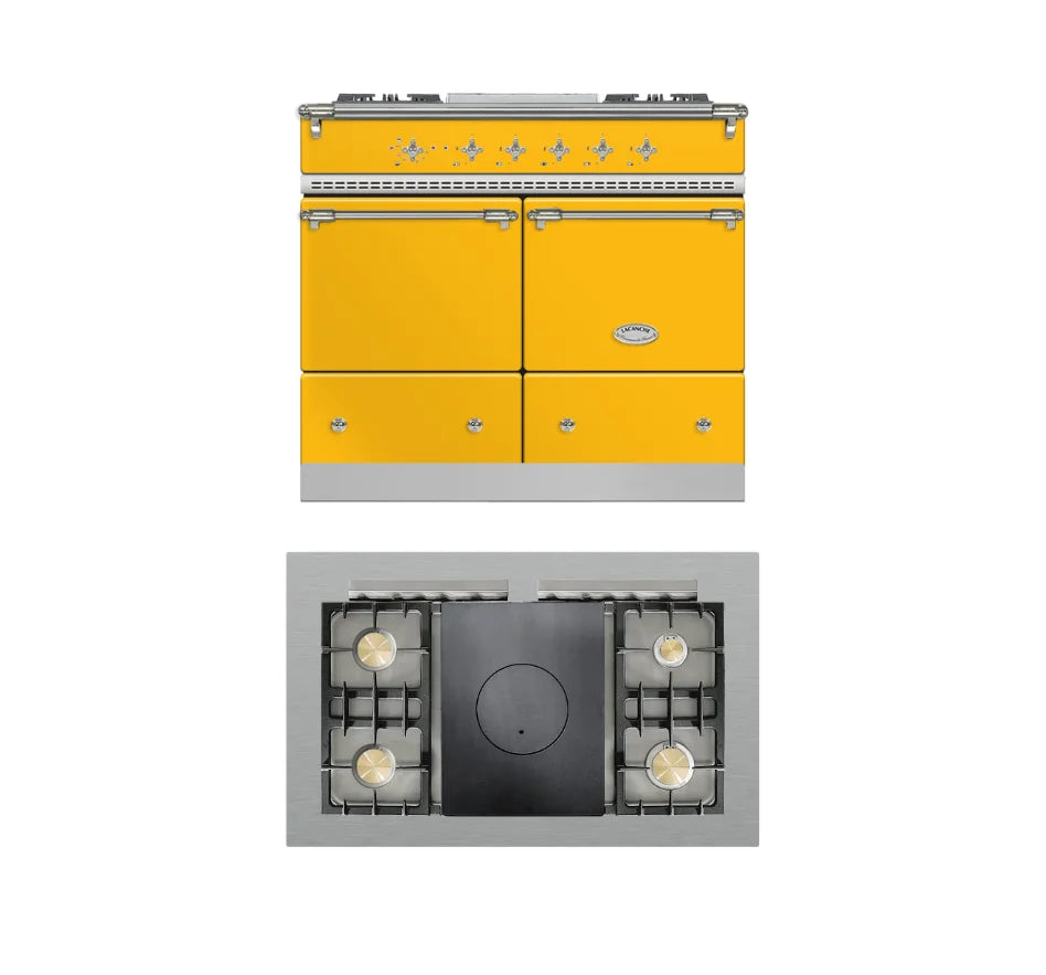 Lacanche Cluny Classic 1000mm Range Cooker - Yellow/Nickel (Traditional Hob) - ESTIMATED DECEMBER