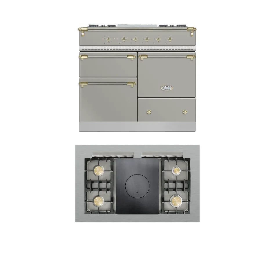 Lacanche Macon Classic 1000mm Range Cooker - Stainless Steel/Brass (Traditional Hob) - ESTIMATED DECEMBER