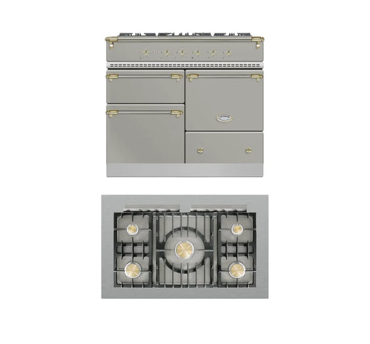 Lacanche Macon Classic 1000mm Range Cooker - Stainless Steel/Brass - ESTIMATED DECEMBER