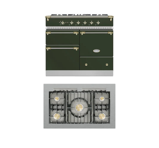 Lacanche Macon Classic 1000mm Range Cooker - Green/Brass - ESTIMATED DECEMBER