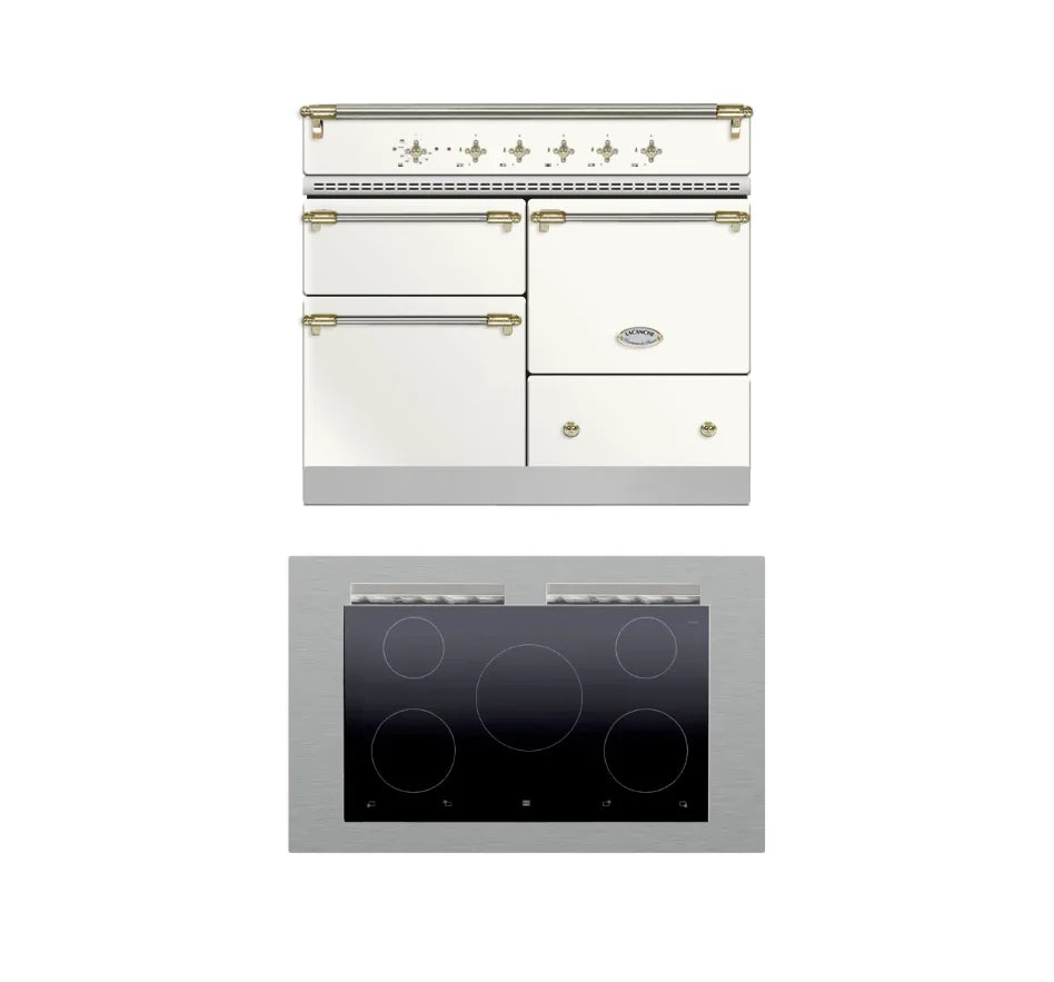 Lacanche Macon Classic 1000mm Range Cooker - Chantilly/Brass (Induction Hob) - ESTIMATED JANUARY