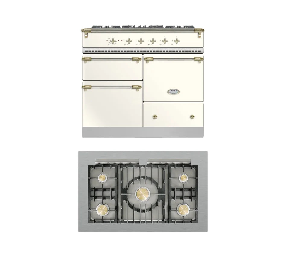 Lacanche Macon Classic 1000mm Range Cooker - Ivory/Brass - ESTIMATED DECEMBER
