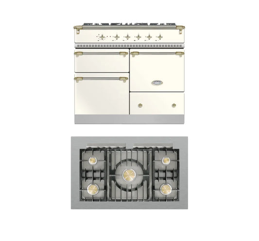 Lacanche Macon Classic 1000mm Range Cooker - Ivory/Brass - ESTIMATED DECEMBER
