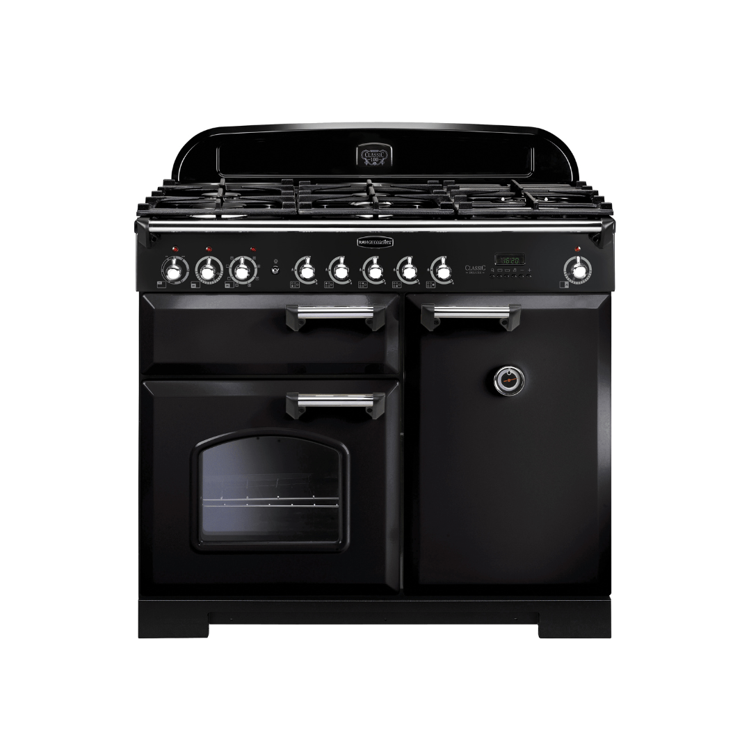 Rangemaster Classic Deluxe 100cm Dual Fuel Range Cooker - Carvers Interiors - Rangemaster